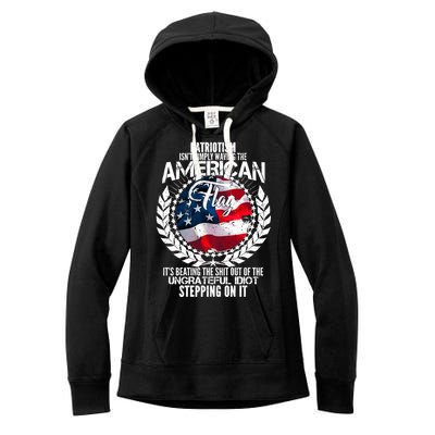 Patriotism American Flag Women's Fleece Hoodie