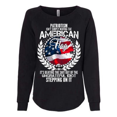 Patriotism American Flag Womens California Wash Sweatshirt