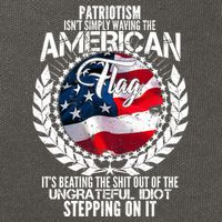 Patriotism American Flag Cotton Canvas Backpack