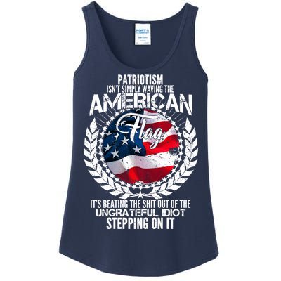 Patriotism American Flag Ladies Essential Tank