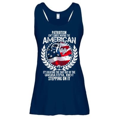 Patriotism American Flag Ladies Essential Flowy Tank