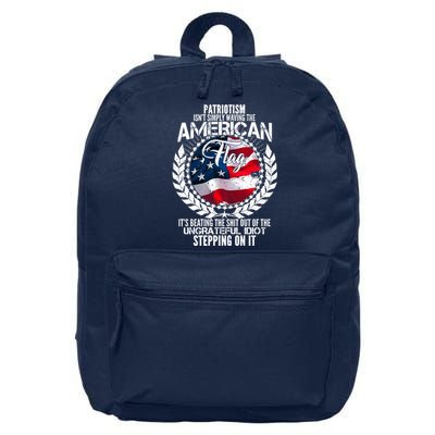 Patriotism American Flag 16 in Basic Backpack