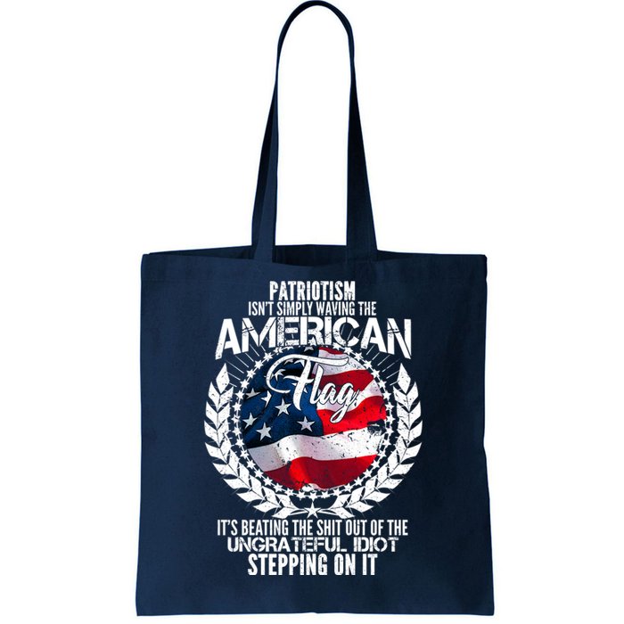 Patriotism American Flag Tote Bag