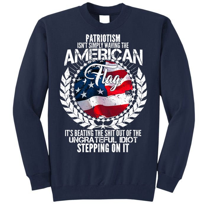 Patriotism American Flag Tall Sweatshirt