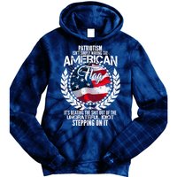 Patriotism American Flag Tie Dye Hoodie