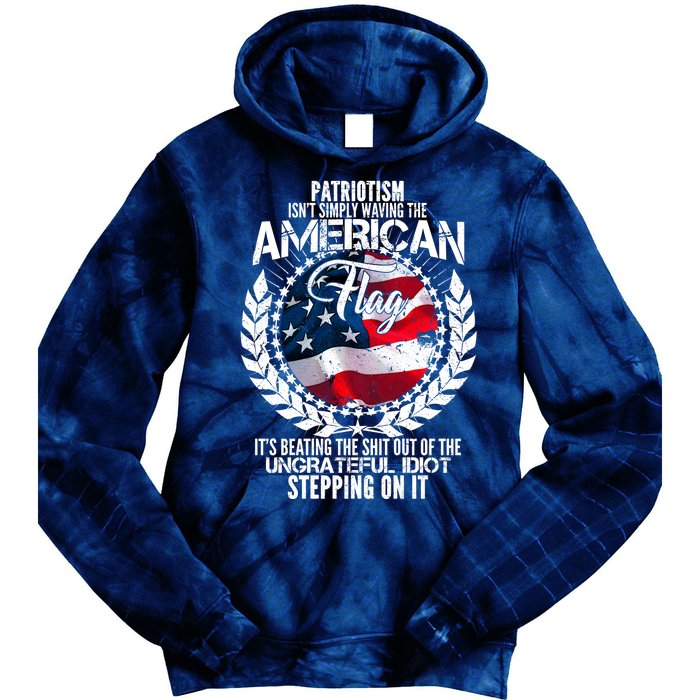 Patriotism American Flag Tie Dye Hoodie