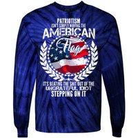 Patriotism American Flag Tie-Dye Long Sleeve Shirt