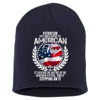 Patriotism American Flag Short Acrylic Beanie