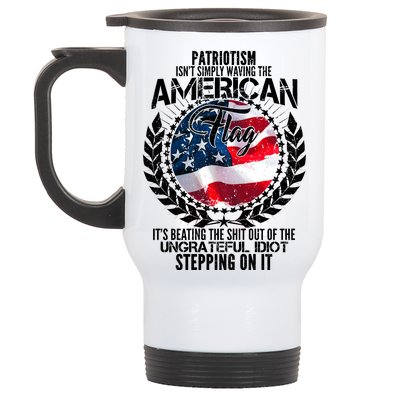 Patriotism American Flag Stainless Steel Travel Mug