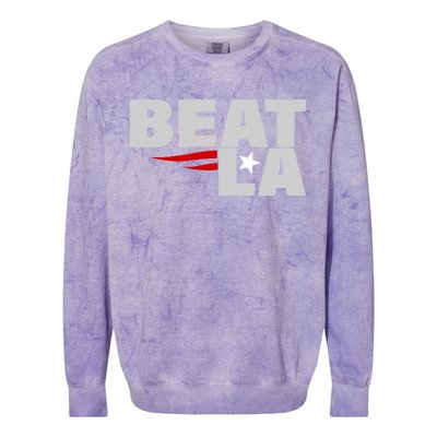 Patriots Beat LA Colorblast Crewneck Sweatshirt