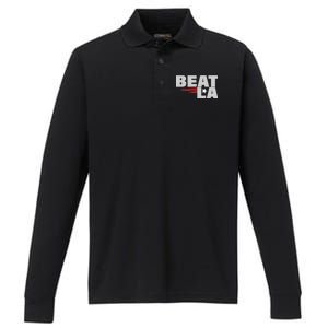 Patriots Beat LA Performance Long Sleeve Polo