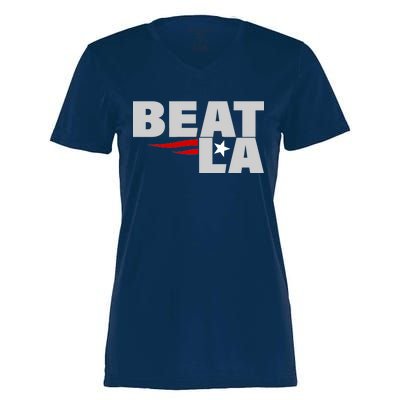 Patriots Beat LA Women's Momentum V-Neck T-Shirt