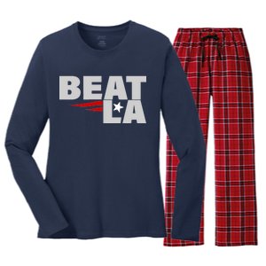 Patriots Beat LA Women's Long Sleeve Flannel Pajama Set 