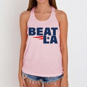 Patriots Beat LA Women's Knotted Racerback Tank