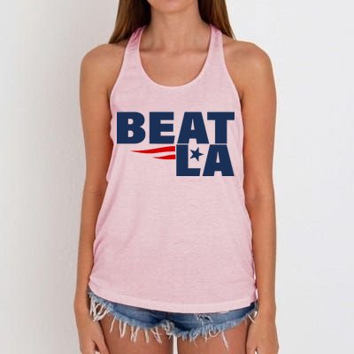 Patriots Beat LA Women's Knotted Racerback Tank