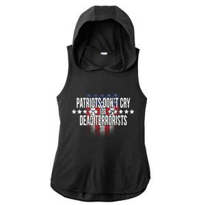 Patriots Don't Cry For Dead Terrorists Ladies PosiCharge Tri-Blend Wicking Draft Hoodie Tank