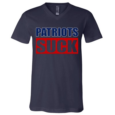Patriots Suck - I Hate Patriots V-Neck T-Shirt