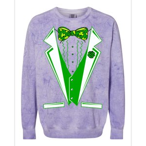 Patty Party Tuxedo Tux St Patrick's Day Colorblast Crewneck Sweatshirt