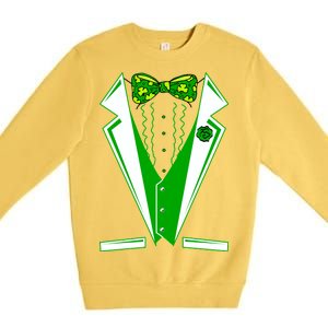 Patty Party Tuxedo Tux St Patrick's Day Premium Crewneck Sweatshirt