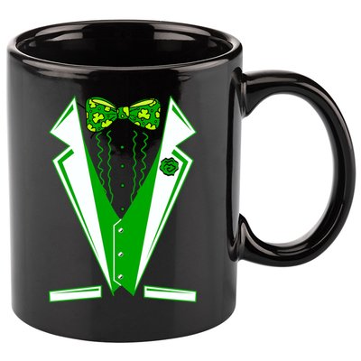 Patty Party Tuxedo Tux St Patrick's Day 11oz C Handle Ceramic Mug