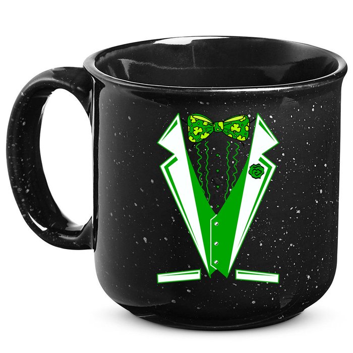 Patty Party Tuxedo Tux St Patrick's Day 15oz Campfire Ceramic Mug
