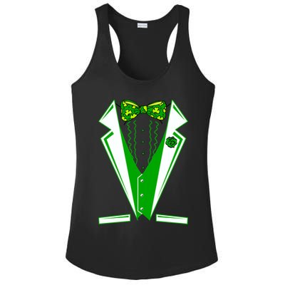 Patty Party Tuxedo Tux St Patrick's Day Ladies PosiCharge Competitor Racerback Tank