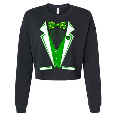 Patty Party Tuxedo Tux St Patrick's Day Cropped Pullover Crew
