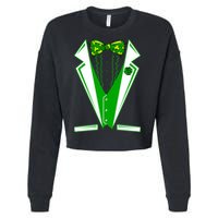 Patty Party Tuxedo Tux St Patrick's Day Cropped Pullover Crew