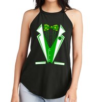 Patty Party Tuxedo Tux St Patrick's Day Women's Perfect Tri Rocker Tank