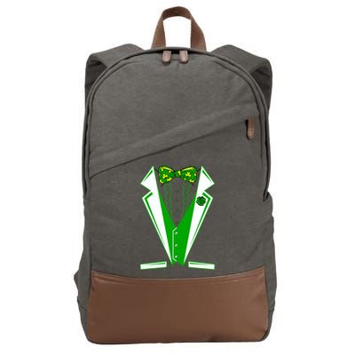 Patty Party Tuxedo Tux St Patrick's Day Cotton Canvas Backpack