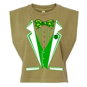 Patty Party Tuxedo Tux St Patrick's Day Garment-Dyed Women's Muscle Tee