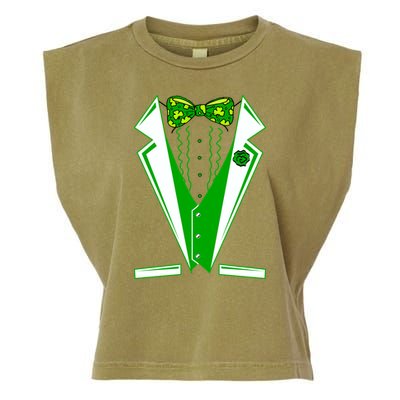 Patty Party Tuxedo Tux St Patrick's Day Garment-Dyed Women's Muscle Tee
