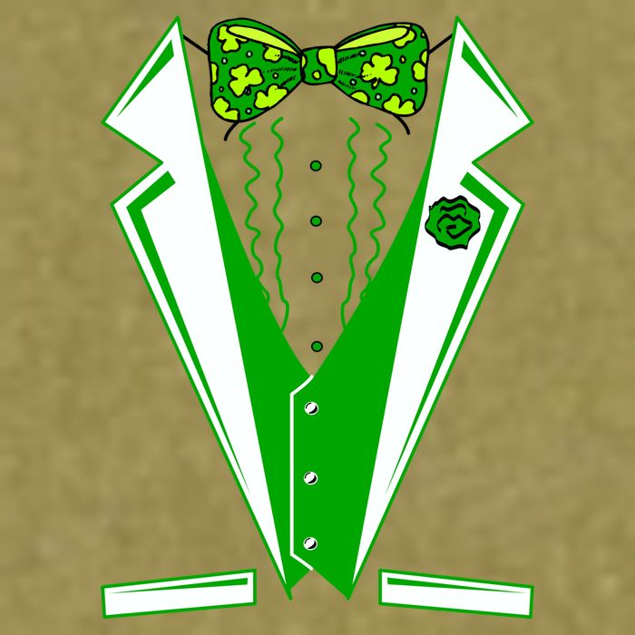 Patty Party Tuxedo Tux St Patrick's Day Garment-Dyed Women's Muscle Tee