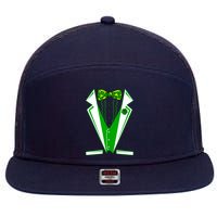Patty Party Tuxedo Tux St Patrick's Day 7 Panel Mesh Trucker Snapback Hat