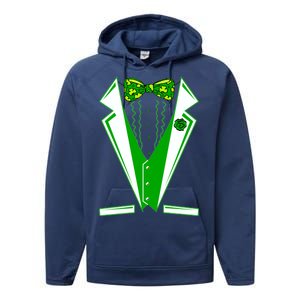 Patty Party Tuxedo Tux St Patrick's Day Performance Fleece Hoodie