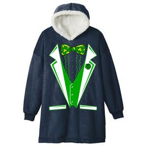 Patty Party Tuxedo Tux St Patrick's Day Hooded Wearable Blanket