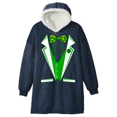 Patty Party Tuxedo Tux St Patrick's Day Hooded Wearable Blanket