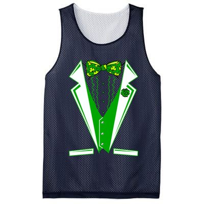 Patty Party Tuxedo Tux St Patrick's Day Mesh Reversible Basketball Jersey Tank
