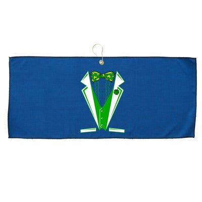 Patty Party Tuxedo Tux St Patrick's Day Large Microfiber Waffle Golf Towel