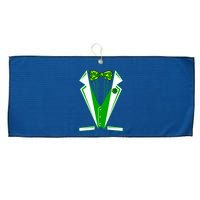 Patty Party Tuxedo Tux St Patrick's Day Large Microfiber Waffle Golf Towel