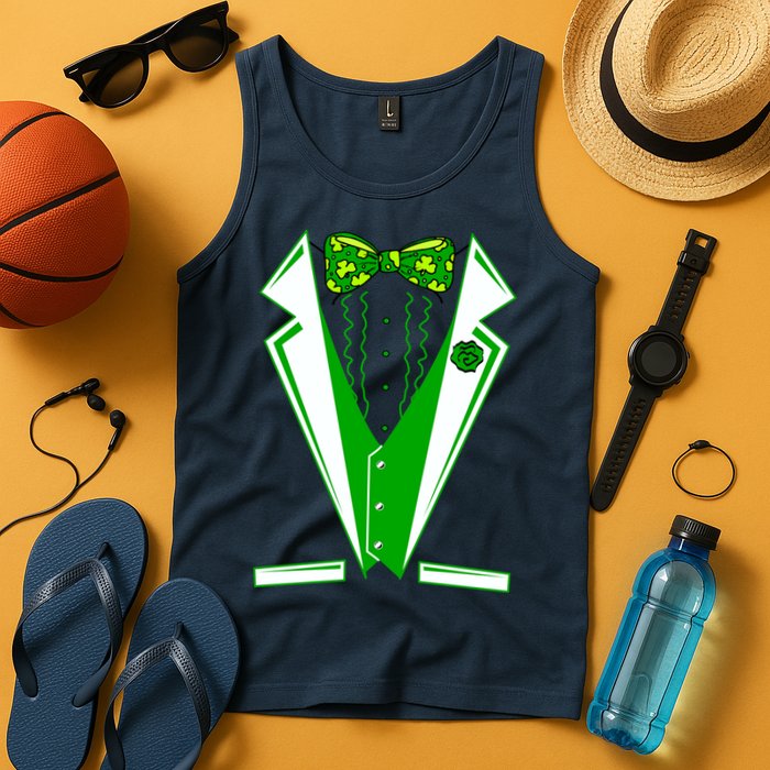 Patty Party Tuxedo Tux St Patrick's Day Tank Top