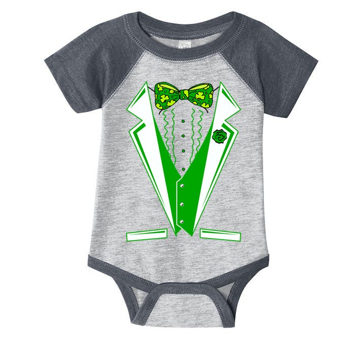Patty Party Tuxedo Tux St Patrick's Day Infant Baby Jersey Bodysuit