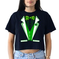 Patty Party Tuxedo Tux St Patrick's Day Crop Top