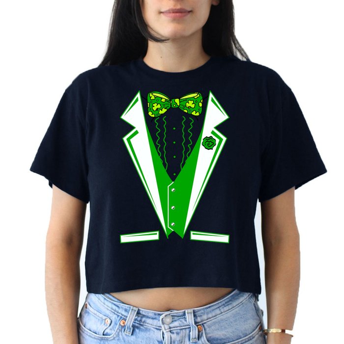 Patty Party Tuxedo Tux St Patrick's Day Crop Top