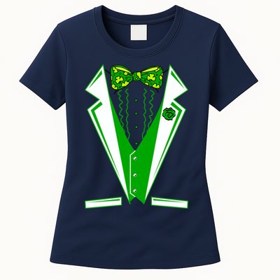 Patty Party Tuxedo Tux St Patrick's Day Womens T-Shirt