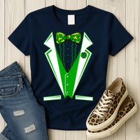 Patty Party Tuxedo Tux St Patrick's Day Womens T-Shirt