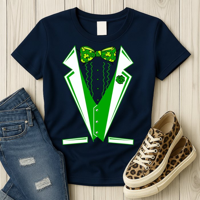 Patty Party Tuxedo Tux St Patrick's Day Womens T-Shirt