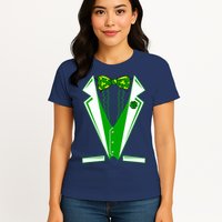 Patty Party Tuxedo Tux St Patrick's Day Womens T-Shirt