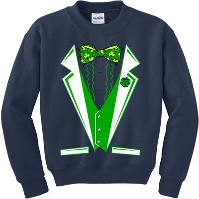 Patty Party Tuxedo Tux St Patrick's Day Kids Sweatshirt