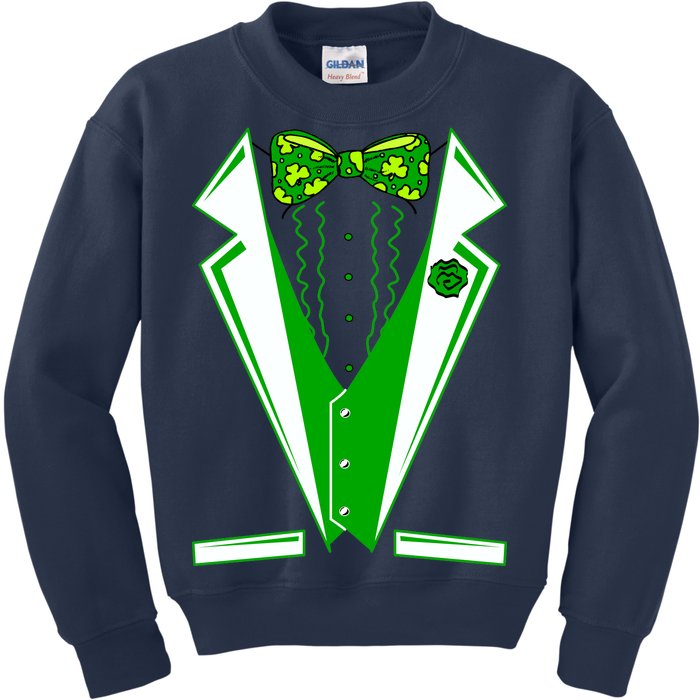 Patty Party Tuxedo Tux St Patrick's Day Kids Sweatshirt